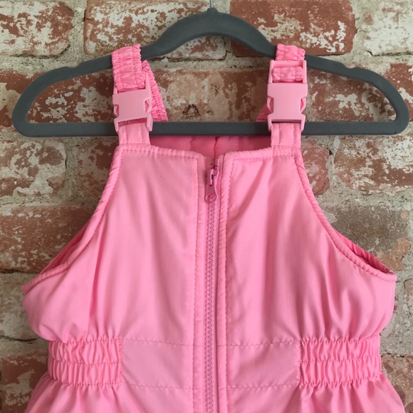 Carter’s Pink Snow Bib Overalls Waterproof Ski - Picture 2 of 6
